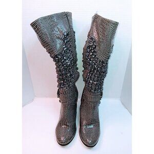 De Blossom Women's Gray Midcalf Boots